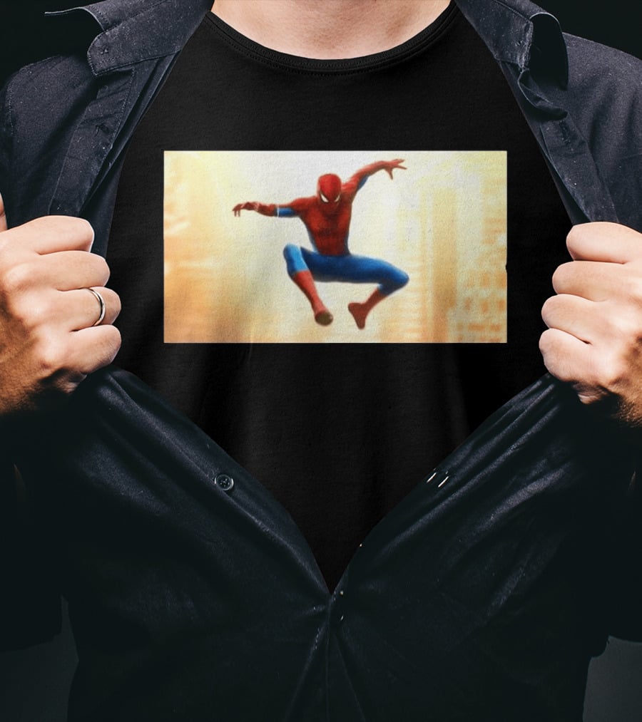Spider Man Brand New Day July 2026 Jumping Action Pose Classic Suit T-Shirt