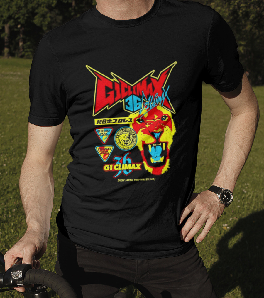 New Japan Pro Wrestling G1 Climax 36 Lion Mark King Of Sports Retro Wrestling T-Shirt