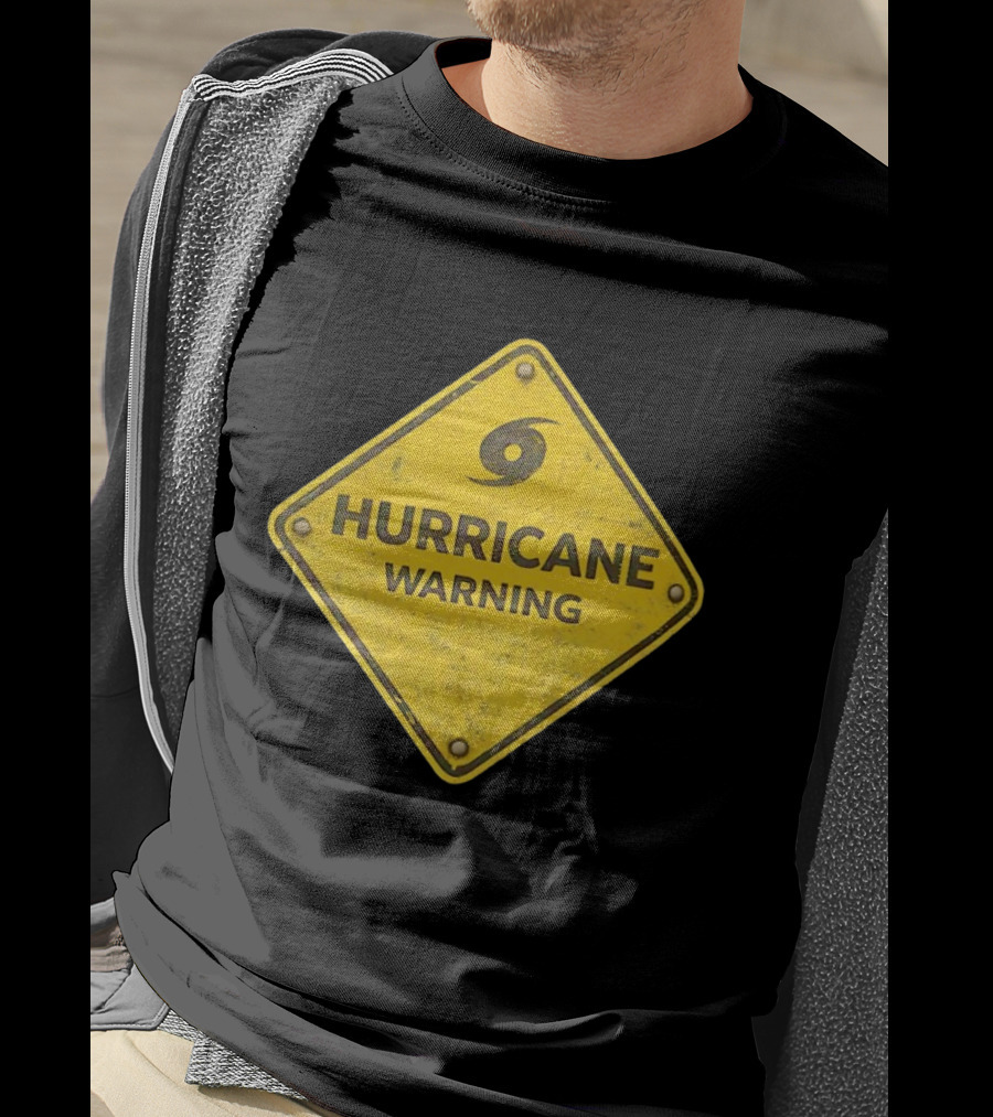 Hurricane Warning Alert Hazard Sign Weather Disaster Caution T-Shirt