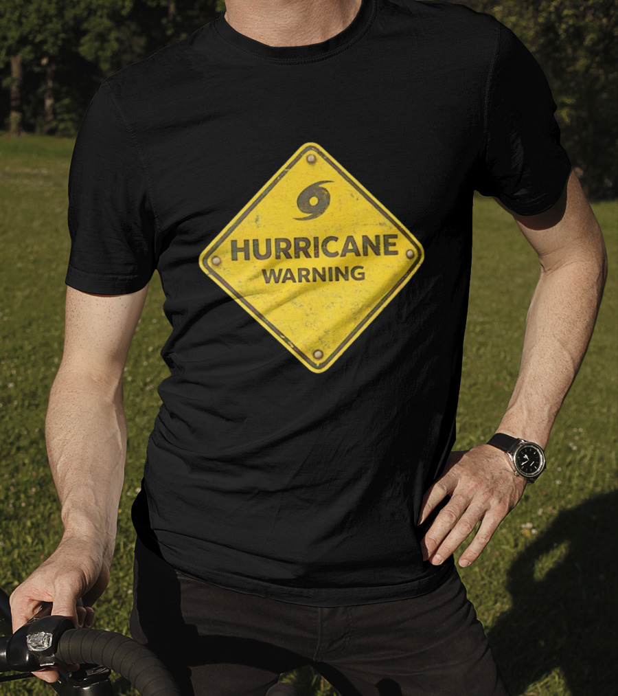 Hurricane Warning Alert Hazard Sign Weather Disaster Caution T-Shirt