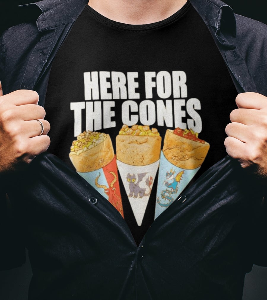 Here For The Cones Toothless How To Train Your Dragon Universal Epic Universe T-Shirt