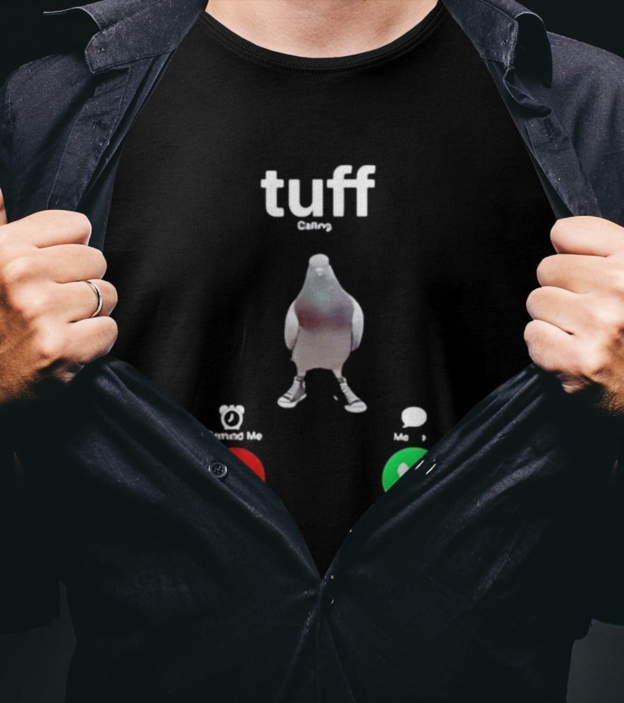 Tuff City Pigeon Call Screen Decline Accept T-Shirt