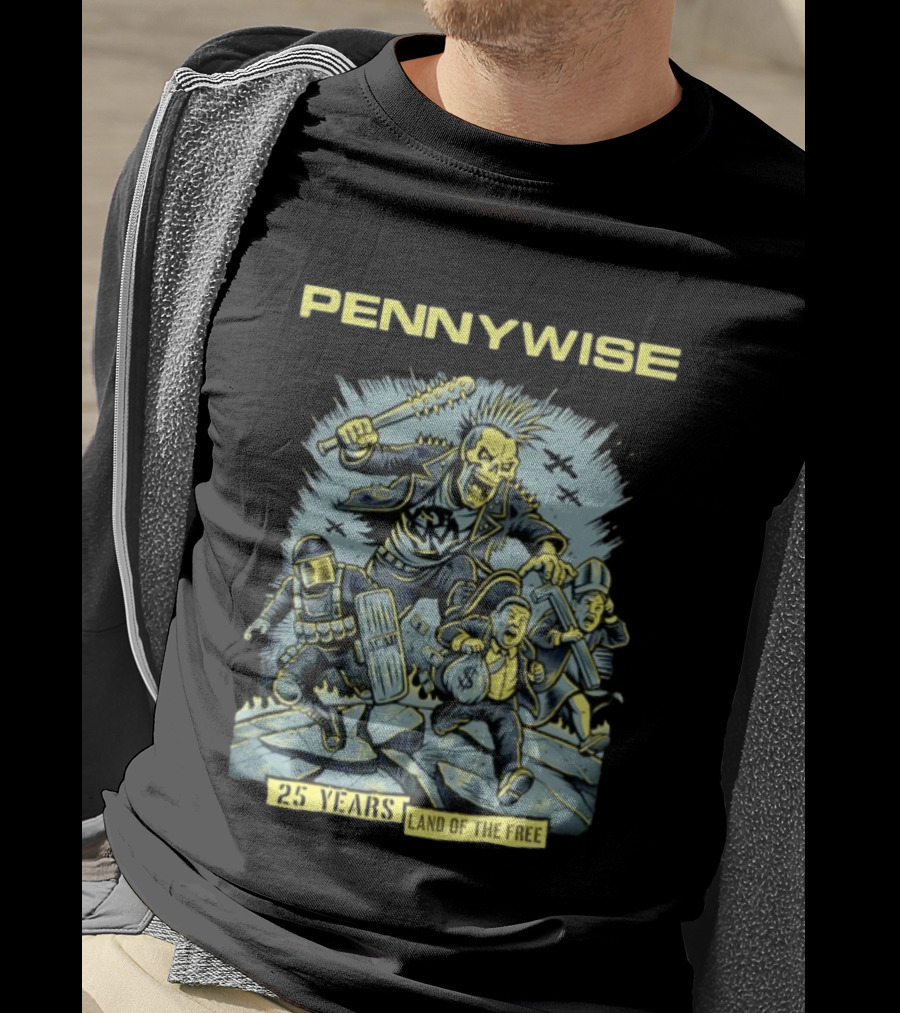 Pennywise 25 Years Land Of The Free Punk Rock Anniversary T-Shirt