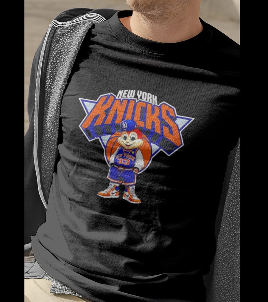 Project Barkada Jollibee New York Knicks 33 Basketball Collaboration T-Shirt