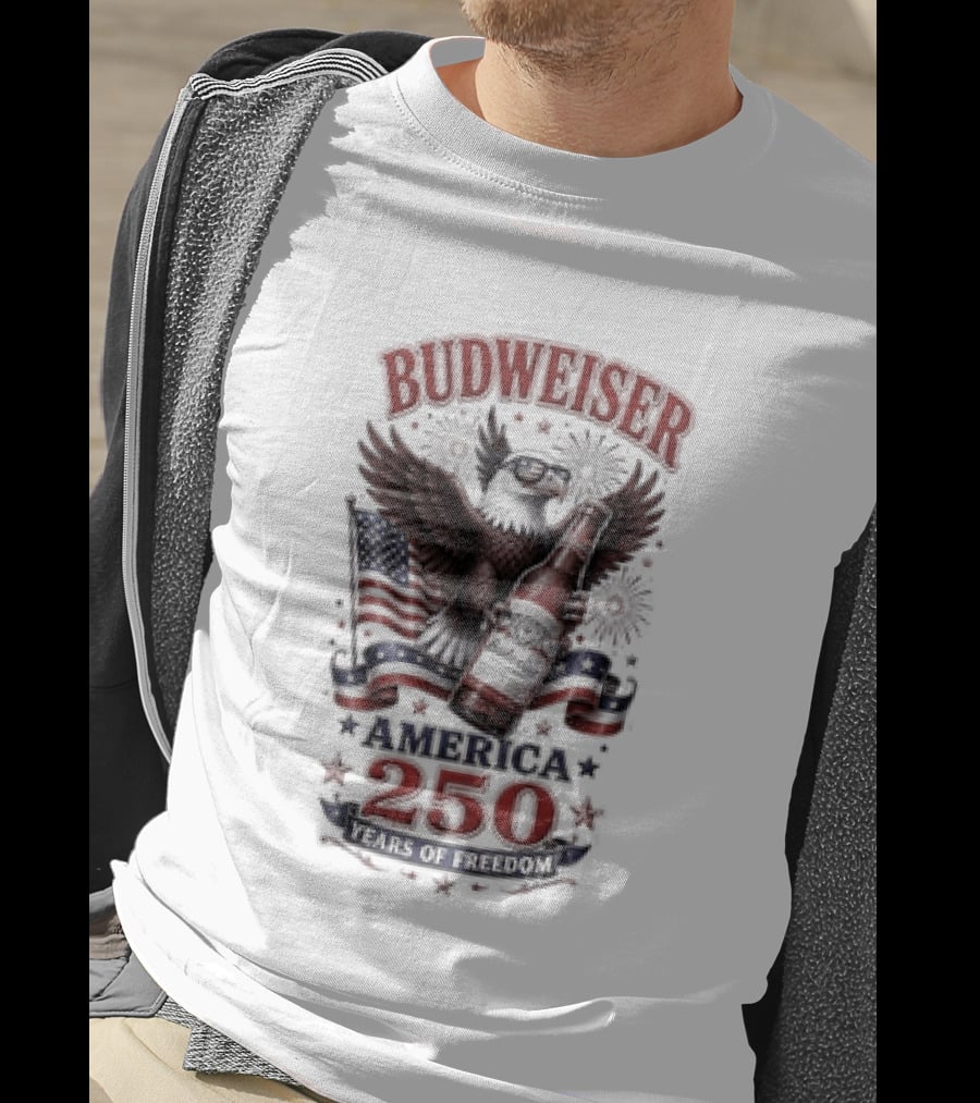Budweiser Eagle America 250 Years Of Freedom Celebration T-Shirt