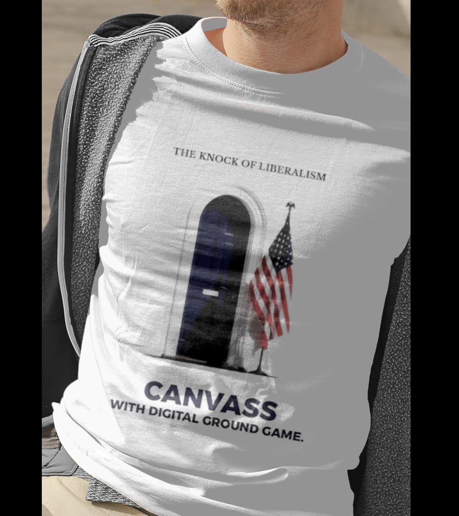 S With Flag And Doorway Digital Ground Game T-Shirt