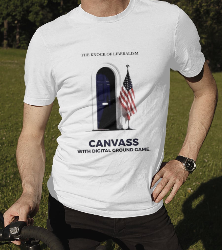 S With Flag And Doorway Digital Ground Game T-Shirt