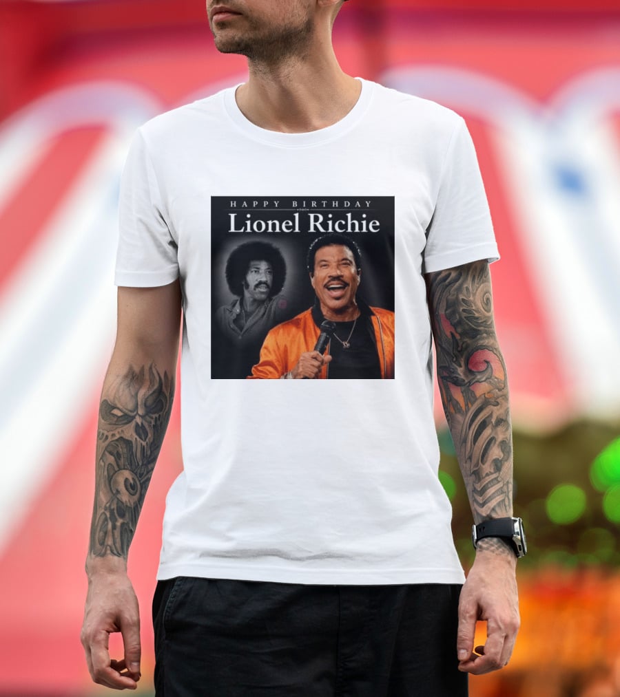 Happy Birthday Lionel Richie Vintage And Modern Singing Celebration T-Shirt