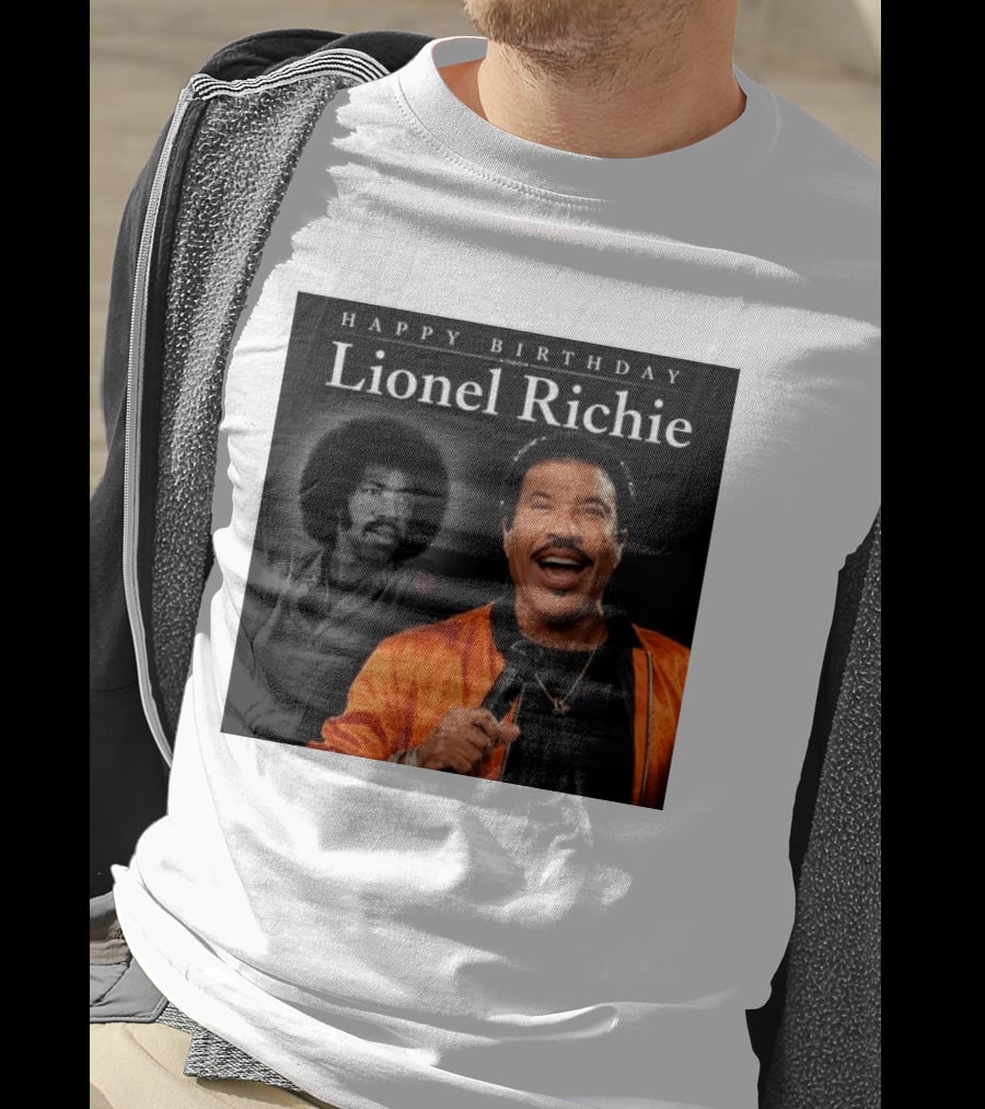 Happy Birthday Lionel Richie Vintage And Modern Singing Celebration T-Shirt