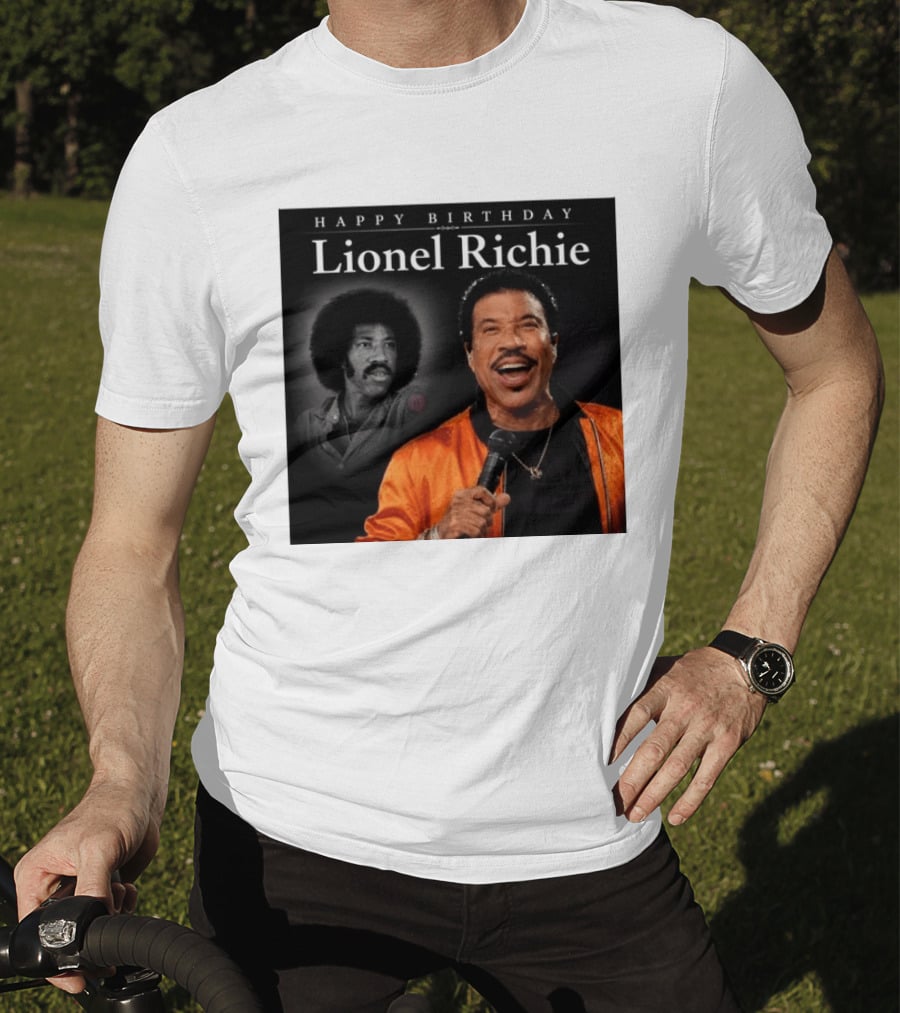 Happy Birthday Lionel Richie Vintage And Modern Singing Celebration T-Shirt
