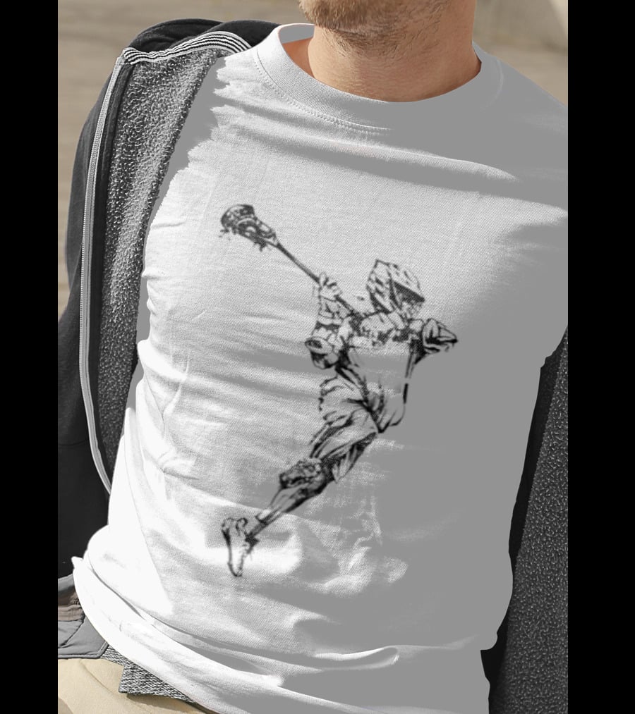 Lacrosse Athlete Dynamic Shot Preparation In Action T-Shirt