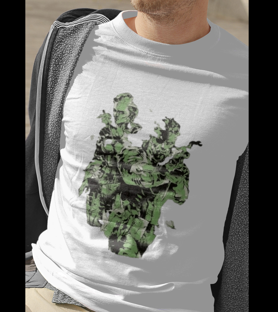 Naked Snake And The Boss Metal Solid 3 Snake Eater Iconic Duo Camouflage T-Shirt