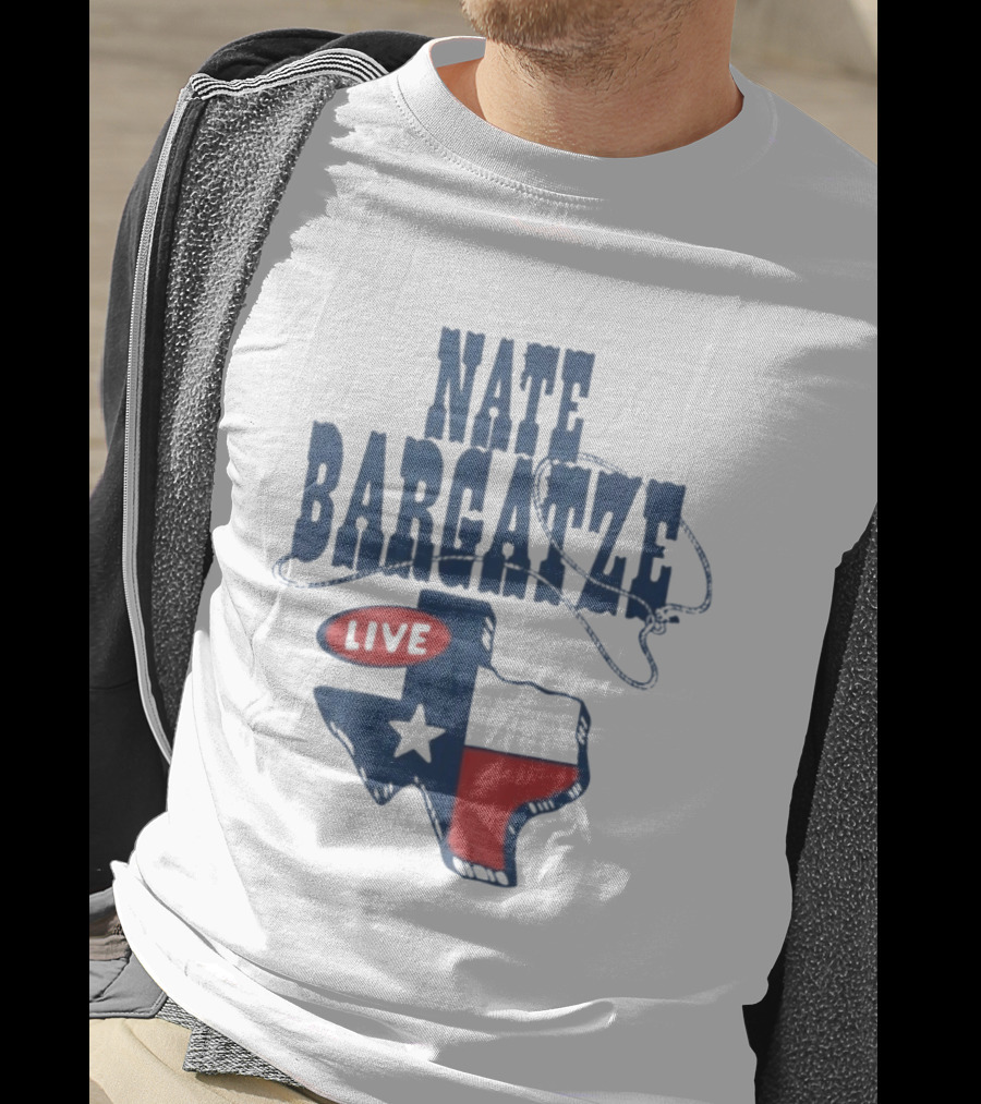 Nate Bargatze Texas Live Comedy Tour Red Blue State Star T-Shirt