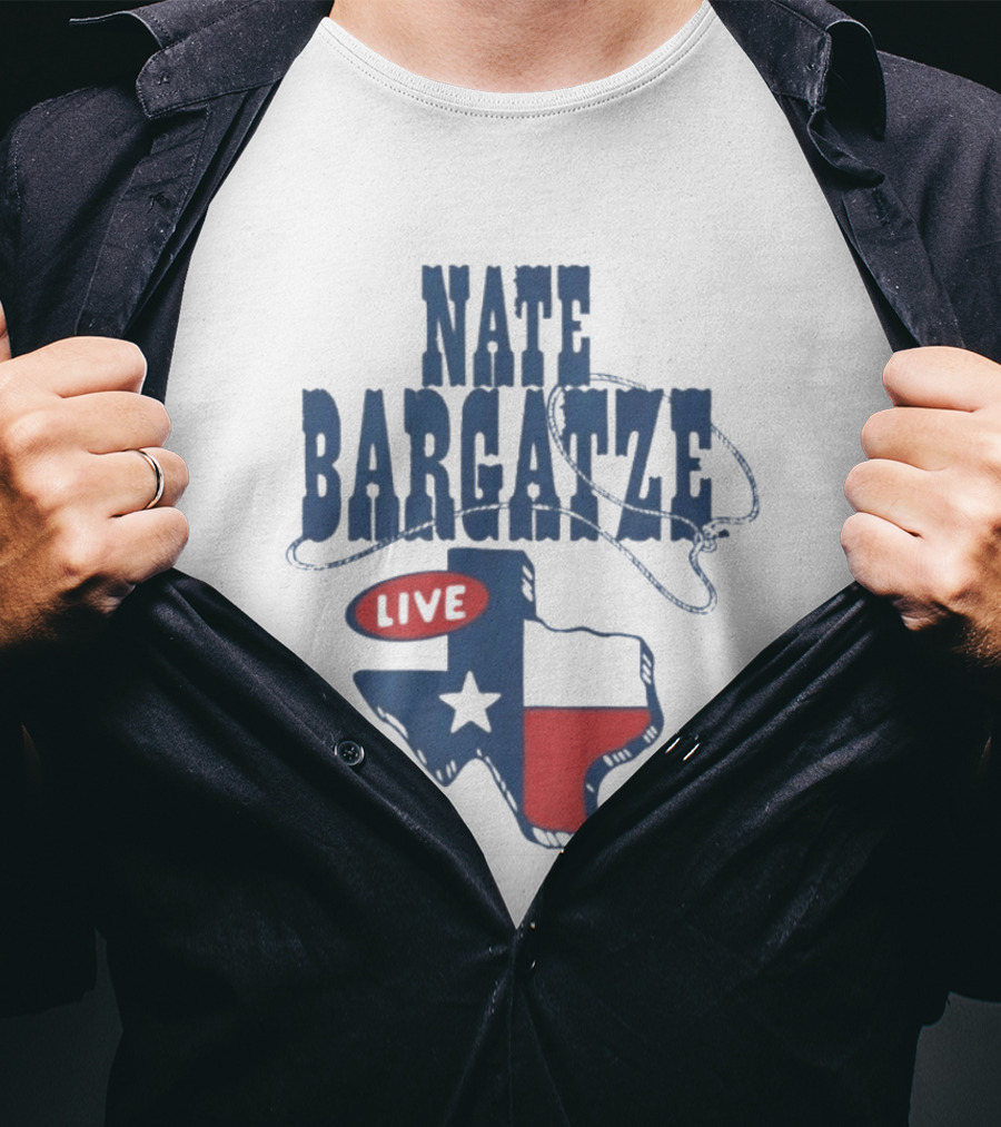 Nate Bargatze Texas Live Comedy Tour Red Blue State Star T-Shirt