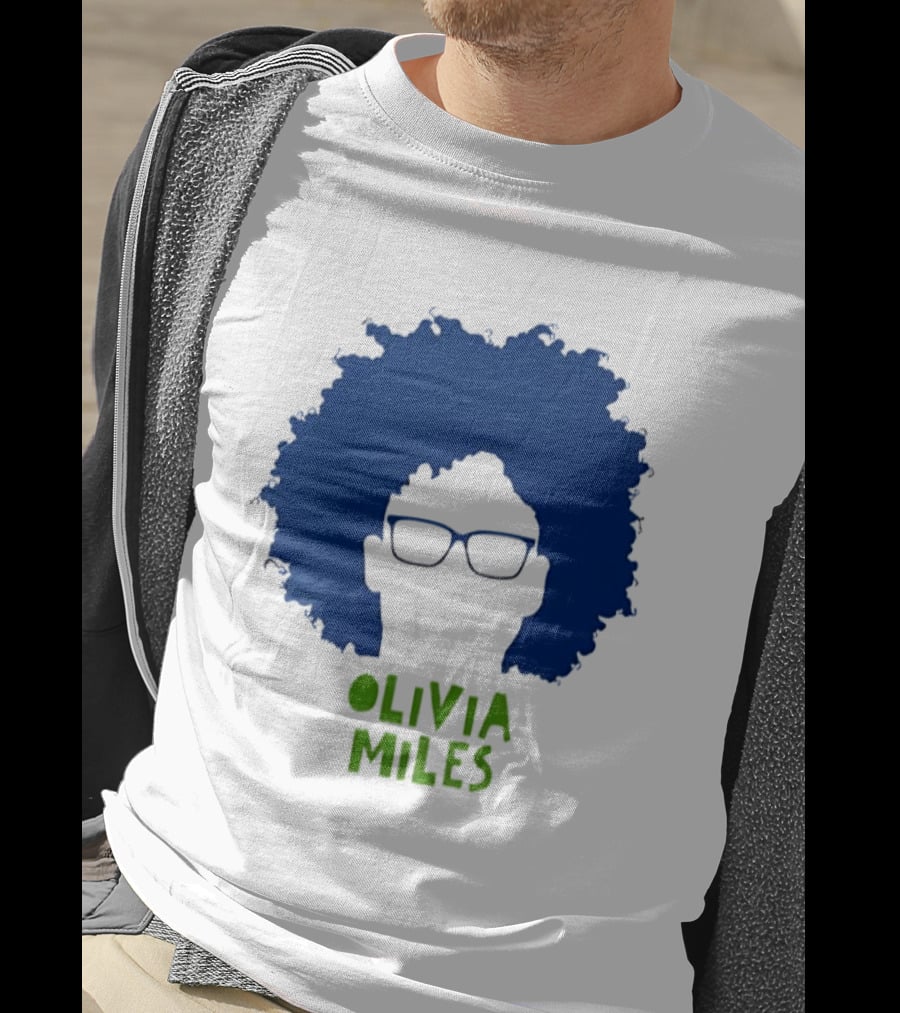 Olivia Miles Minnesota Lynx Fan Tribute Blue Afro Glasses T-Shirt