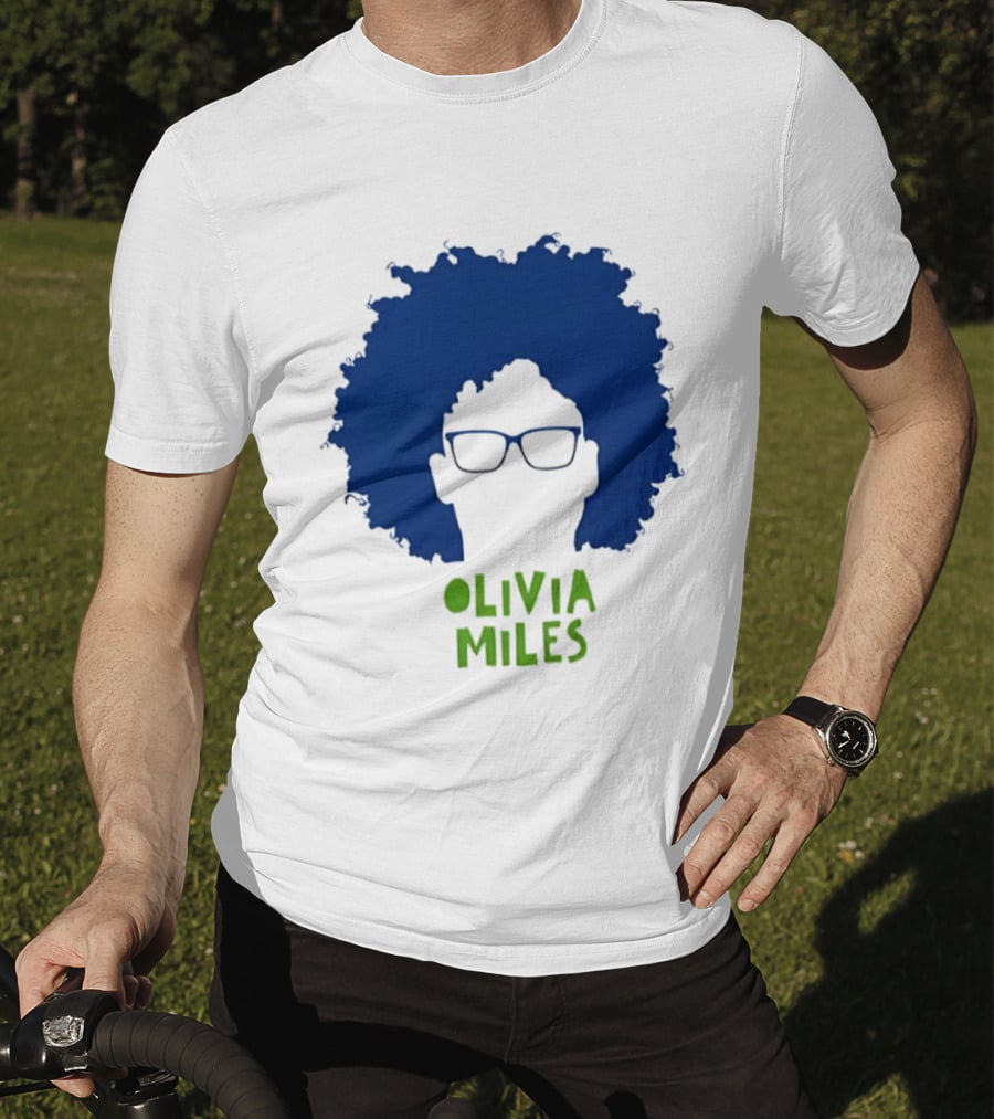 Olivia Miles Minnesota Lynx Fan Tribute Blue Afro Glasses T-Shirt