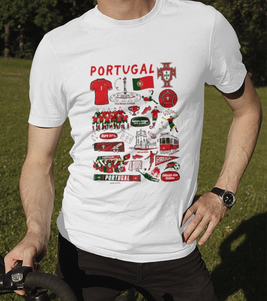 Portugal Football Team Seleção Das Quinas Euro 2016 Nations League Crest T-Shirt