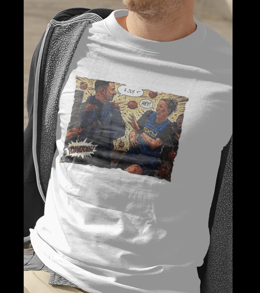Chicago Sky Basketball Seriously Hey Tomatoes Comic Scene T-Shirt