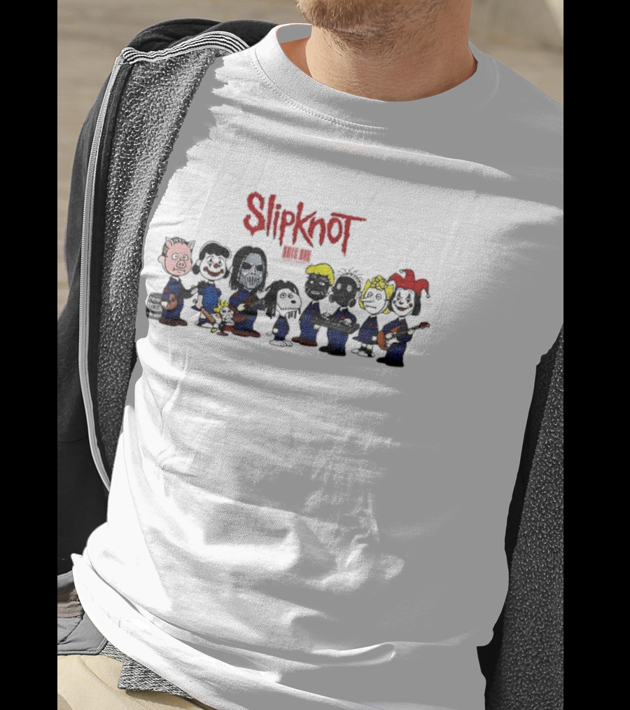 Slipknot Peanuts Characters Mashup Band Members T-Shirt