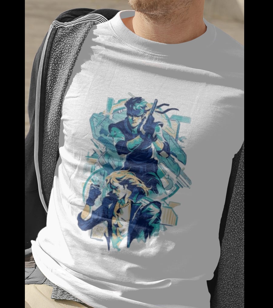 Solid Snake Frank Jaeger Tactical Espionage Metal Action T-Shirt