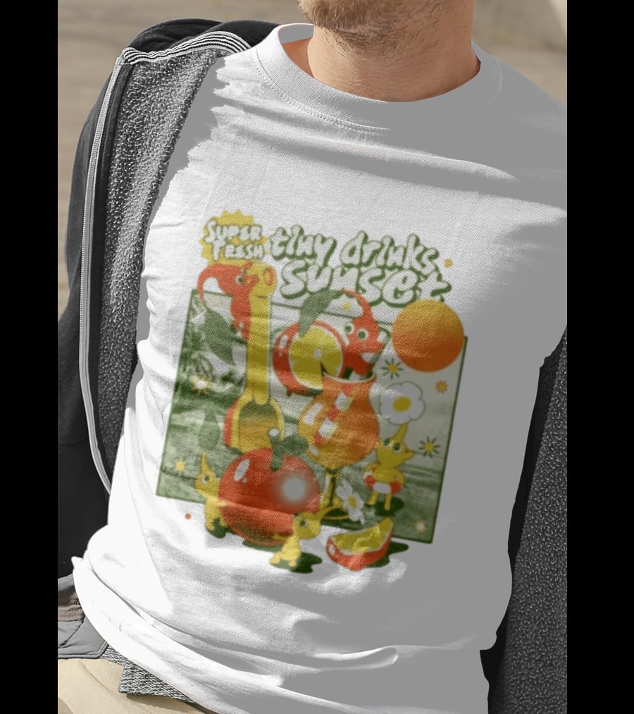 Super Fresh Tiny Drinks Sunset Pikmin Juicy Fruits Adventure T-Shirt