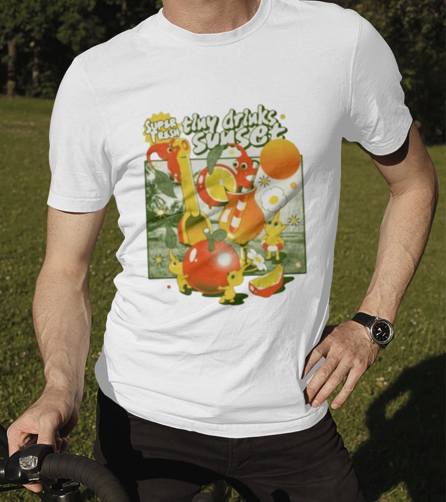 Super Fresh Tiny Drinks Sunset Pikmin Juicy Fruits Adventure T-Shirt