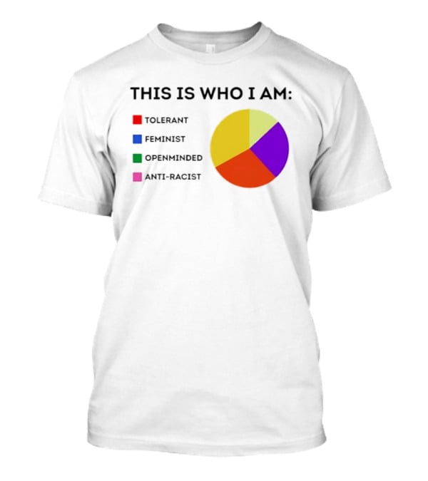 Tolerant Feminist Openminded Anti Racist Pie Chart This Is Who I Am T-Shirt