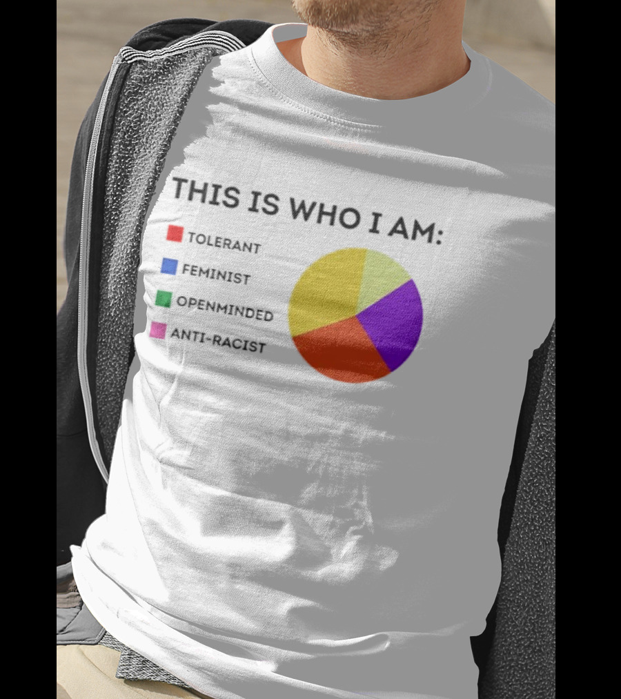 Tolerant Feminist Openminded Anti Racist Pie Chart This Is Who I Am T-Shirt