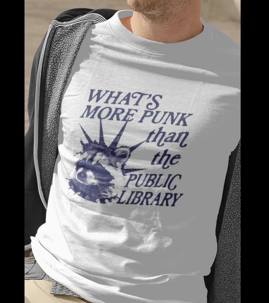 What's More Punk Than The Public Library Reading Raccoon T-Shirt