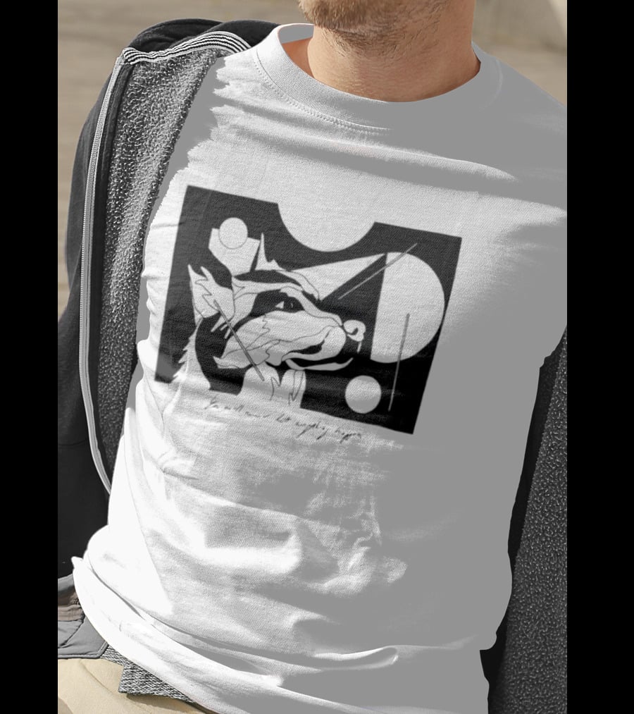 Wolf You Will Never Let Anything Happen Abstract Art Geometric Shapes T-Shirt