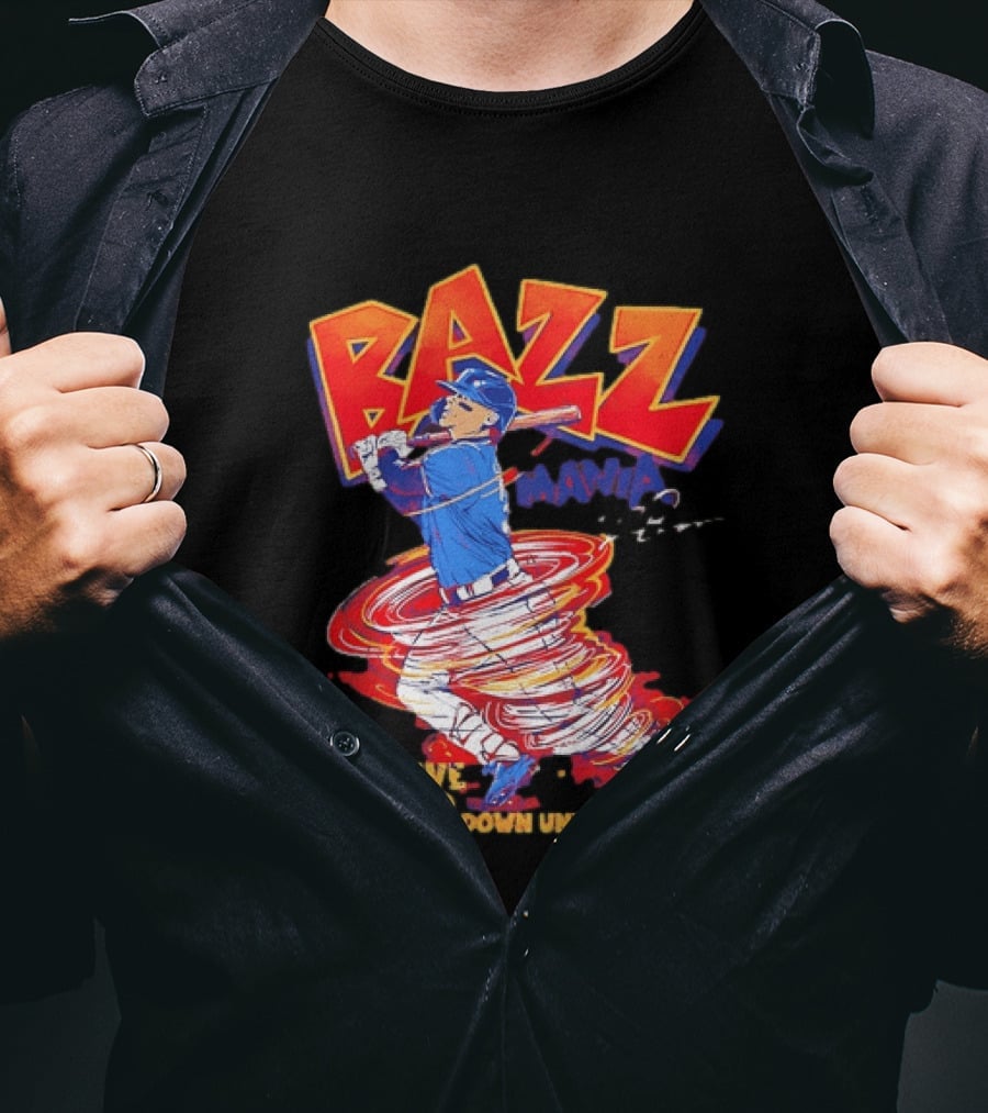 Bazz Mania Cleveland Down Under Travis Bazzana Batting Baseball T-Shirt