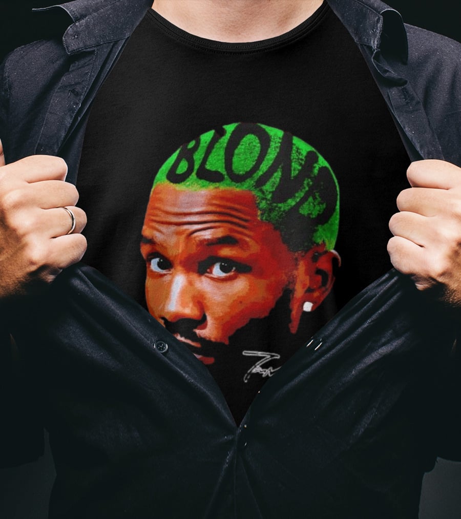 Frank Ocean Blond Album Cover Green Hair R&B Music T-Shirt