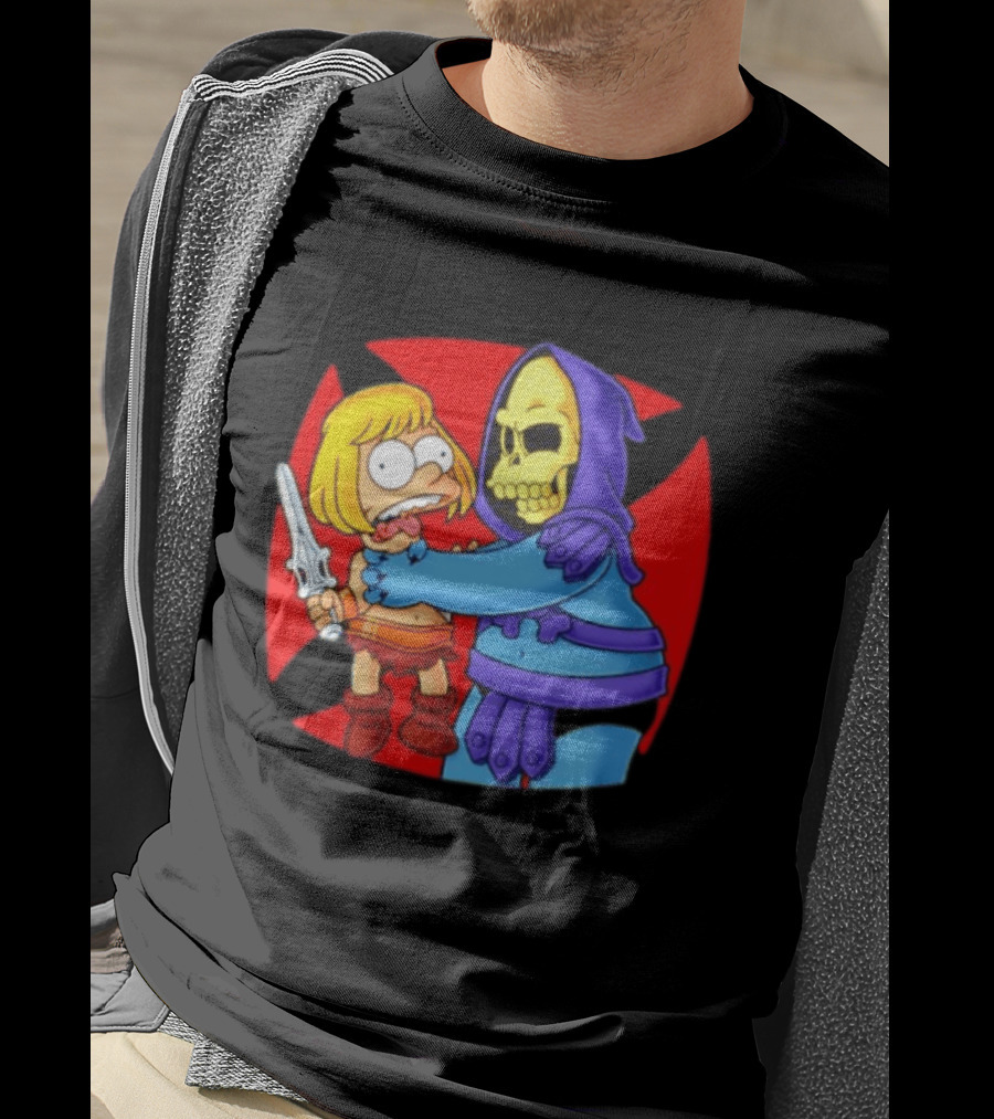 He Man Skeletor Masters Of The Universe Bart Simpson Mashup T-Shirt