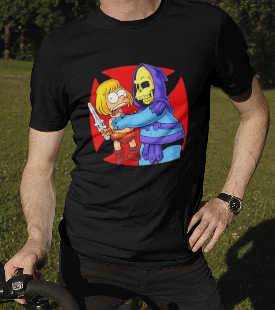 He Man Skeletor Masters Of The Universe Bart Simpson Mashup T-Shirt