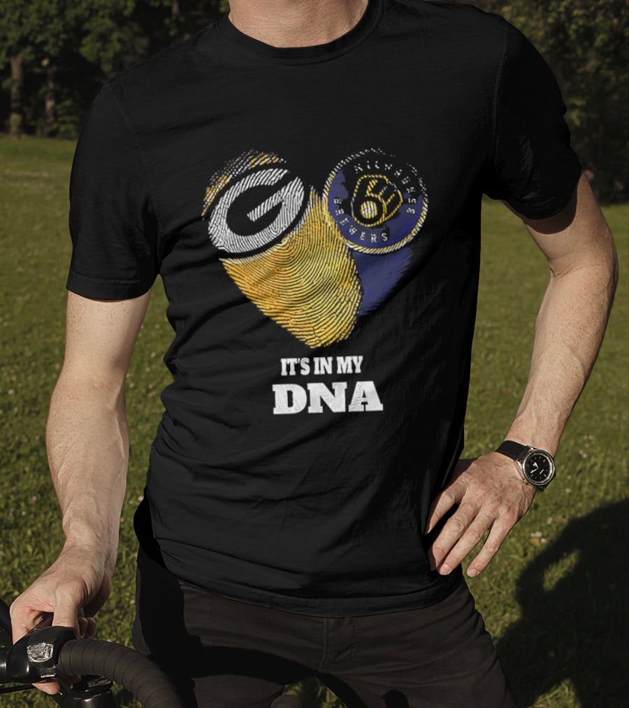 It Is In My DNA Green Bay Packers Milwaukee Brewers T-Shirt