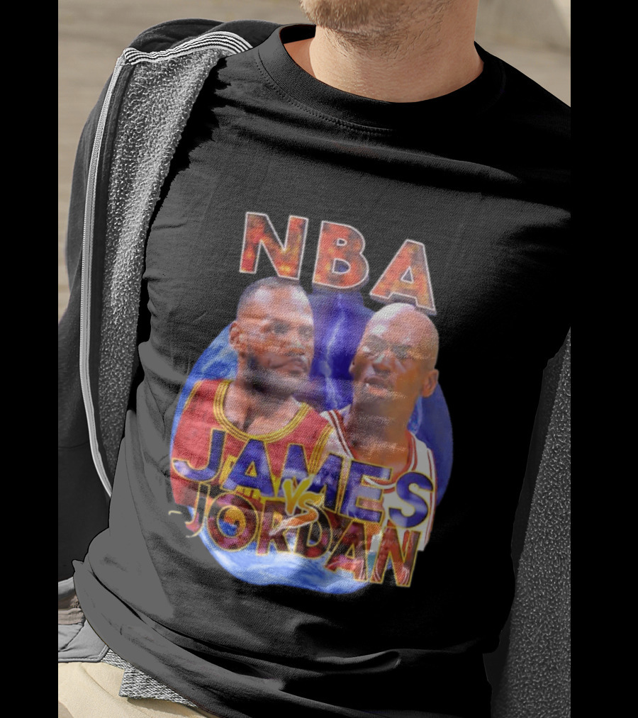 NBA LeBron James Vs Michael Jordan Cleveland Cavaliers Chicago Bulls T-Shirt