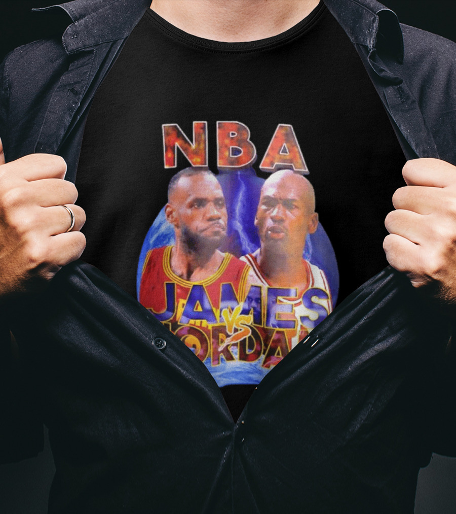 NBA LeBron James Vs Michael Jordan Cleveland Cavaliers Chicago Bulls T-Shirt