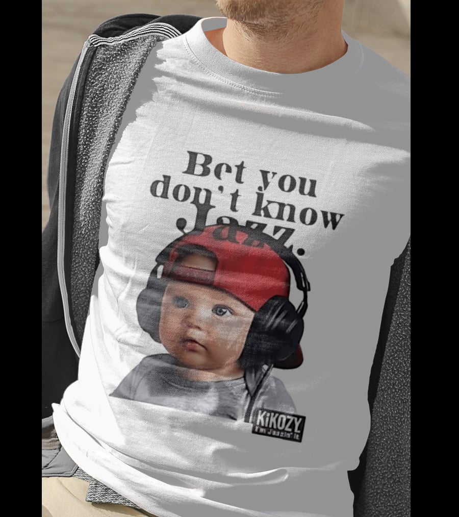 Bet You Don't Know Jazz Baby Headphones Red Cap KiKozy T-Shirt