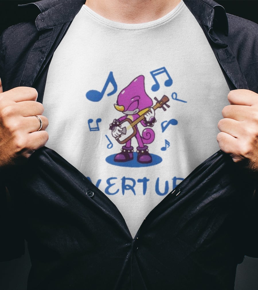 Espio The Chameleon Overture Music And Sonic The Hedgehog Notes T-Shirt
