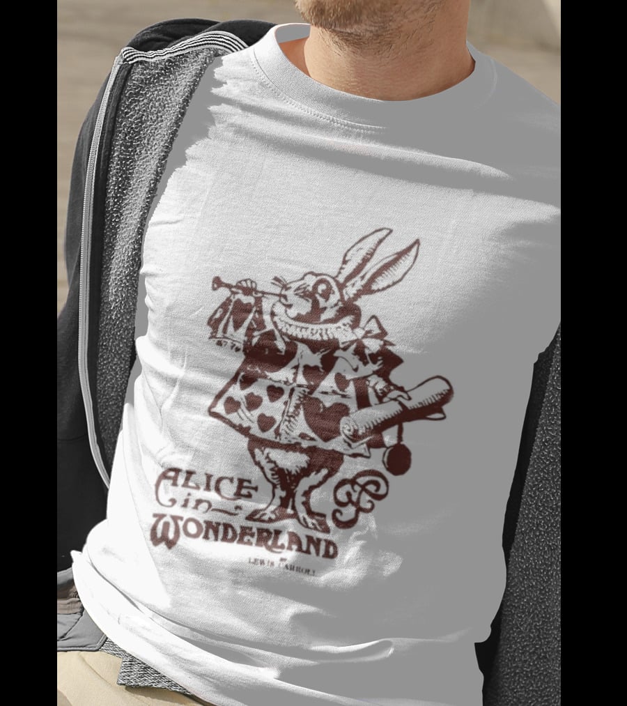 White Rabbit Alice In Wonderland Lewis Carroll T-Shirt