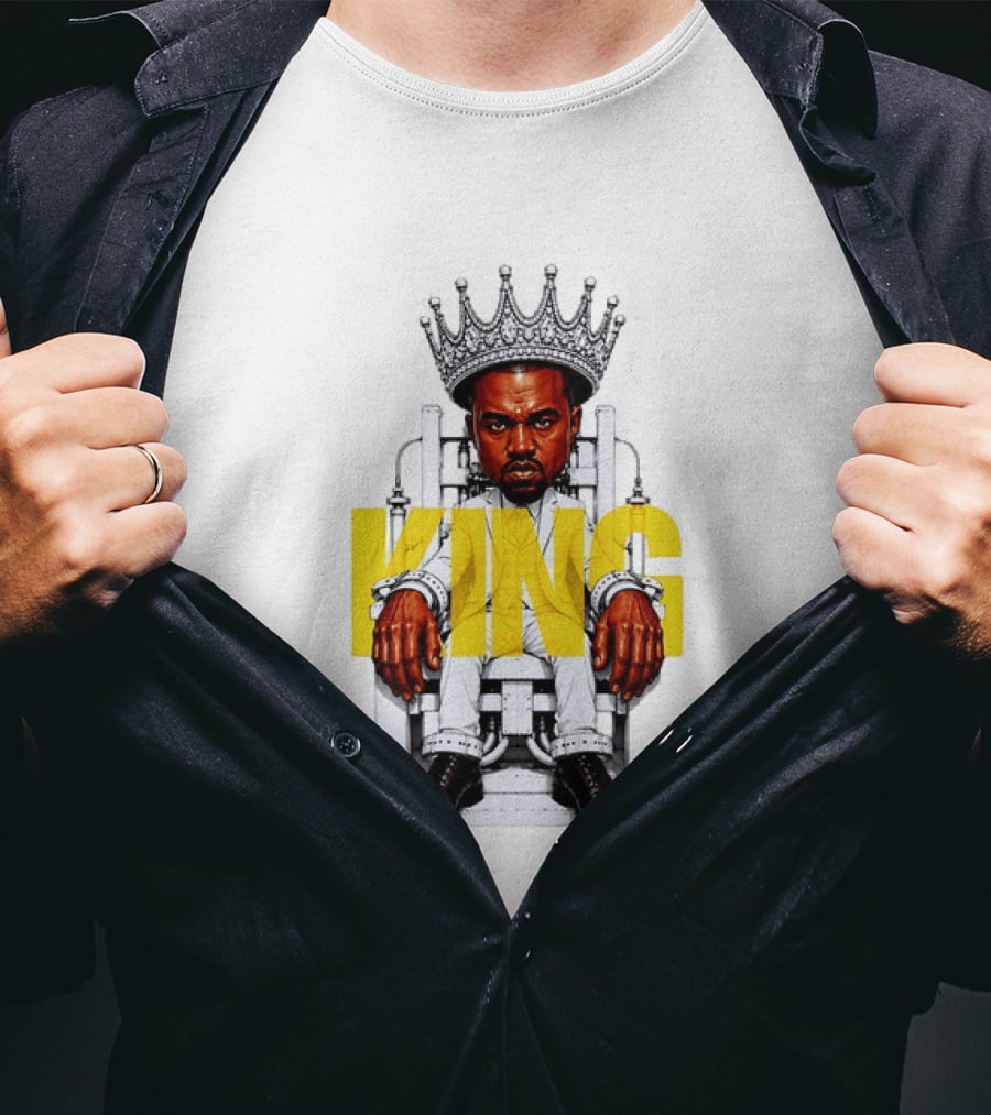 Kanye West King Chair Illustration With Crown T-Shirt