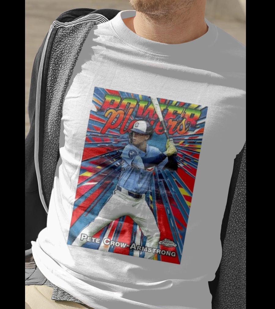 Pete Crow Armstrong Power Players Chicago Cubs Topps Chrome MLB Baseball T-Shirt