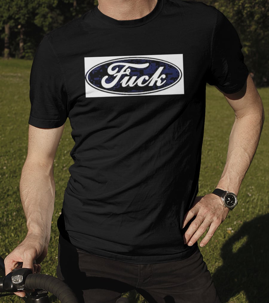 Oval Emblem With Cursive T-Shirt