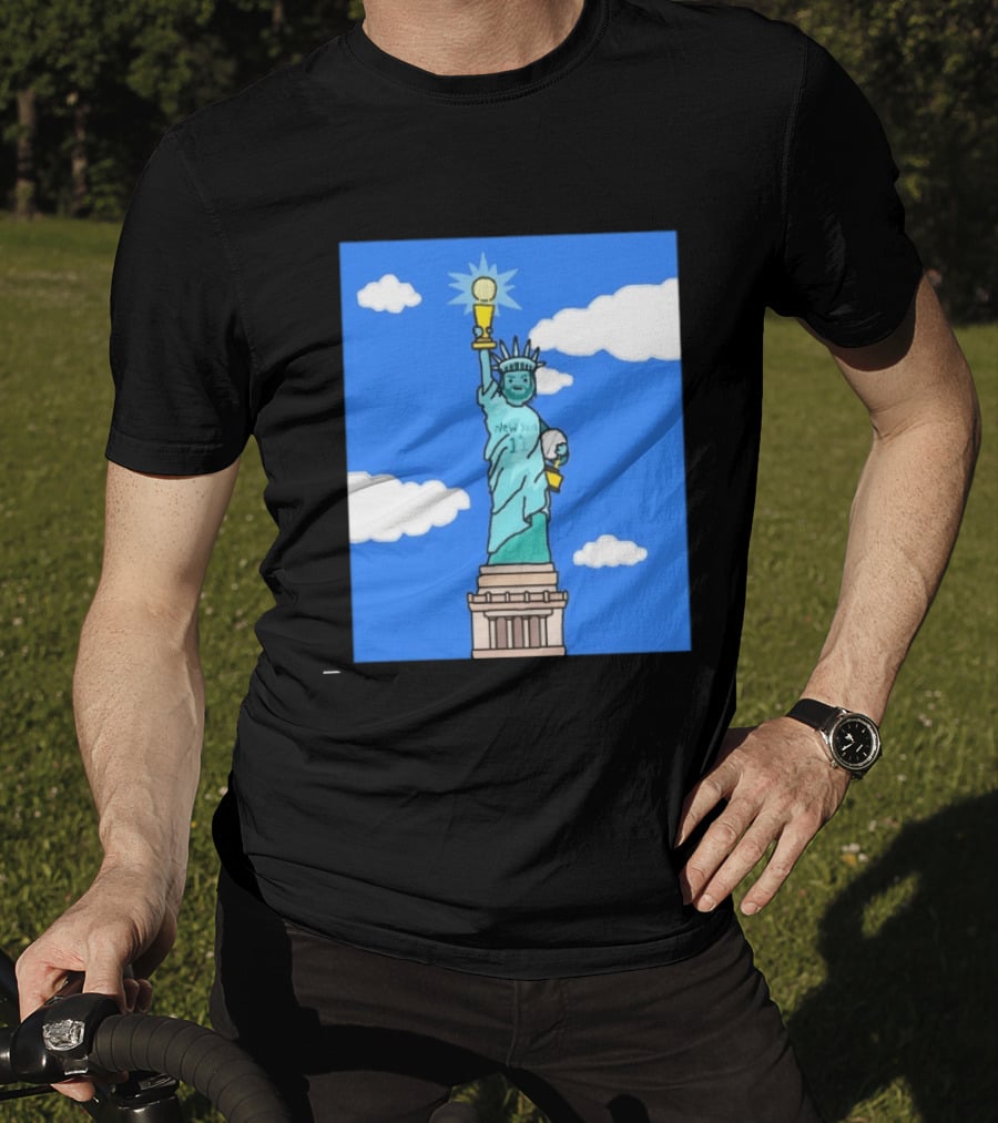Jalen Brunson Statue Of Liberty New York 11 NBA Trophy T-Shirt