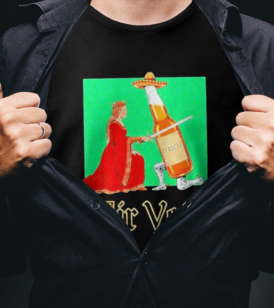 Sir Veza Cerveza Beer Bottle Knighted By Queen Sombrero T-Shirt