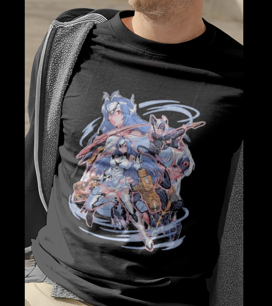 Xenosaga KOS MOS Anime Art Space Robots Heart T-Shirt