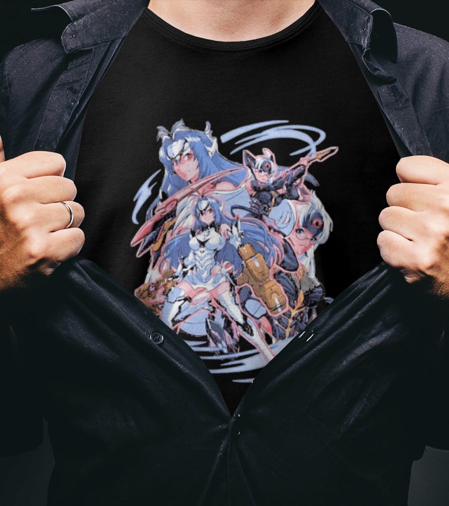 Xenosaga KOS MOS Anime Art Space Robots Heart T-Shirt
