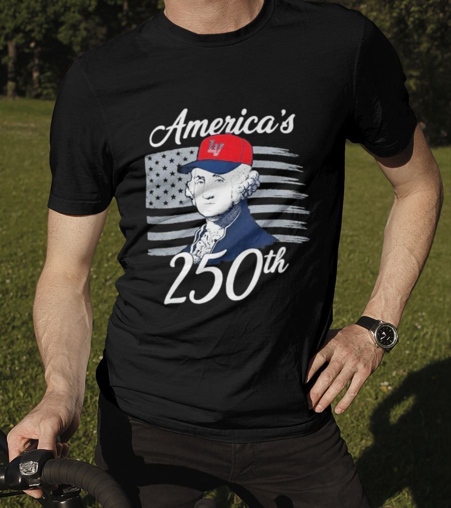 Las Vegas Aviators America's 250th George Washington LV Cap Navy T-Shirt