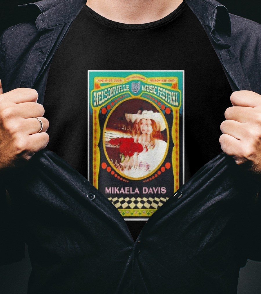 Nelsonville Music Festival 20th Anniversary Mikaela Davis June 18 21 2026 Nelsonville Ohio T-Shirt