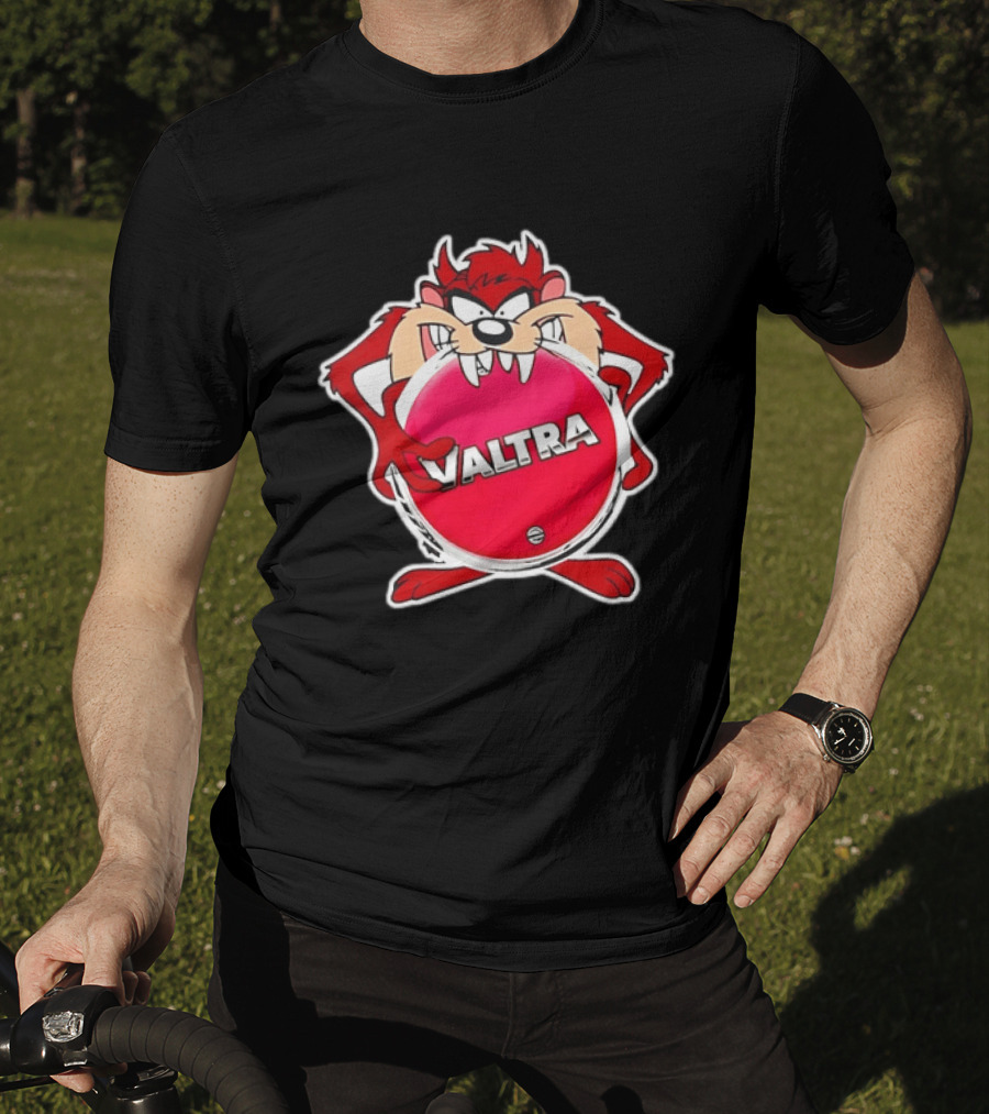 Valtra Tasmanian Devil Character Holding Red Disc T-Shirt